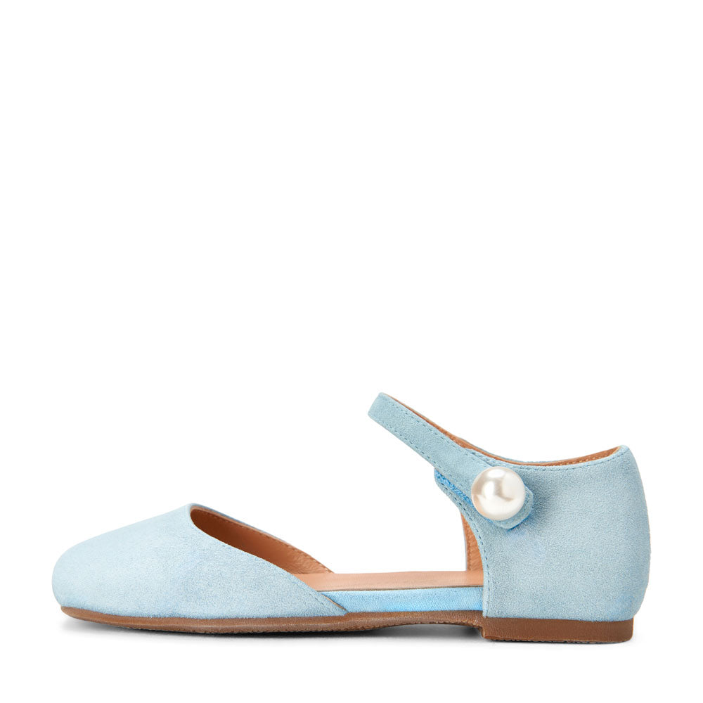 Libby Suede Blue Flats
