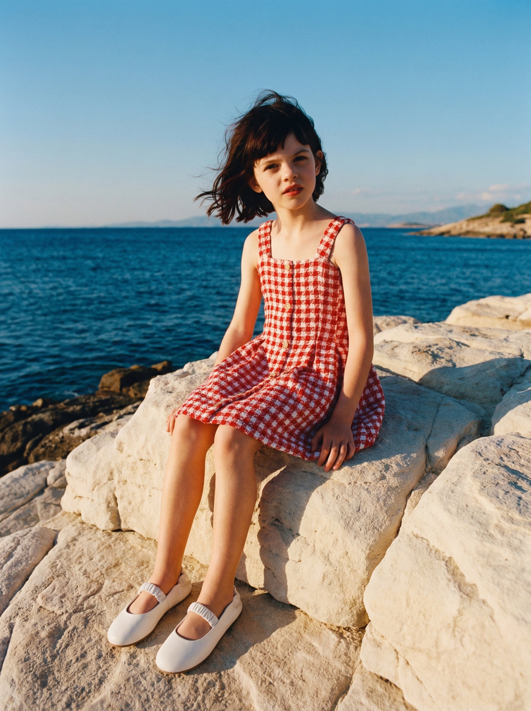 Sydney Leather White Flats