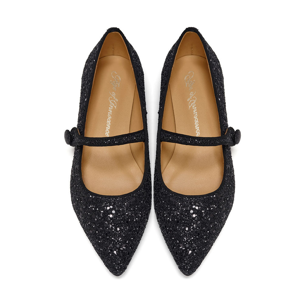 Thea Glitter Black