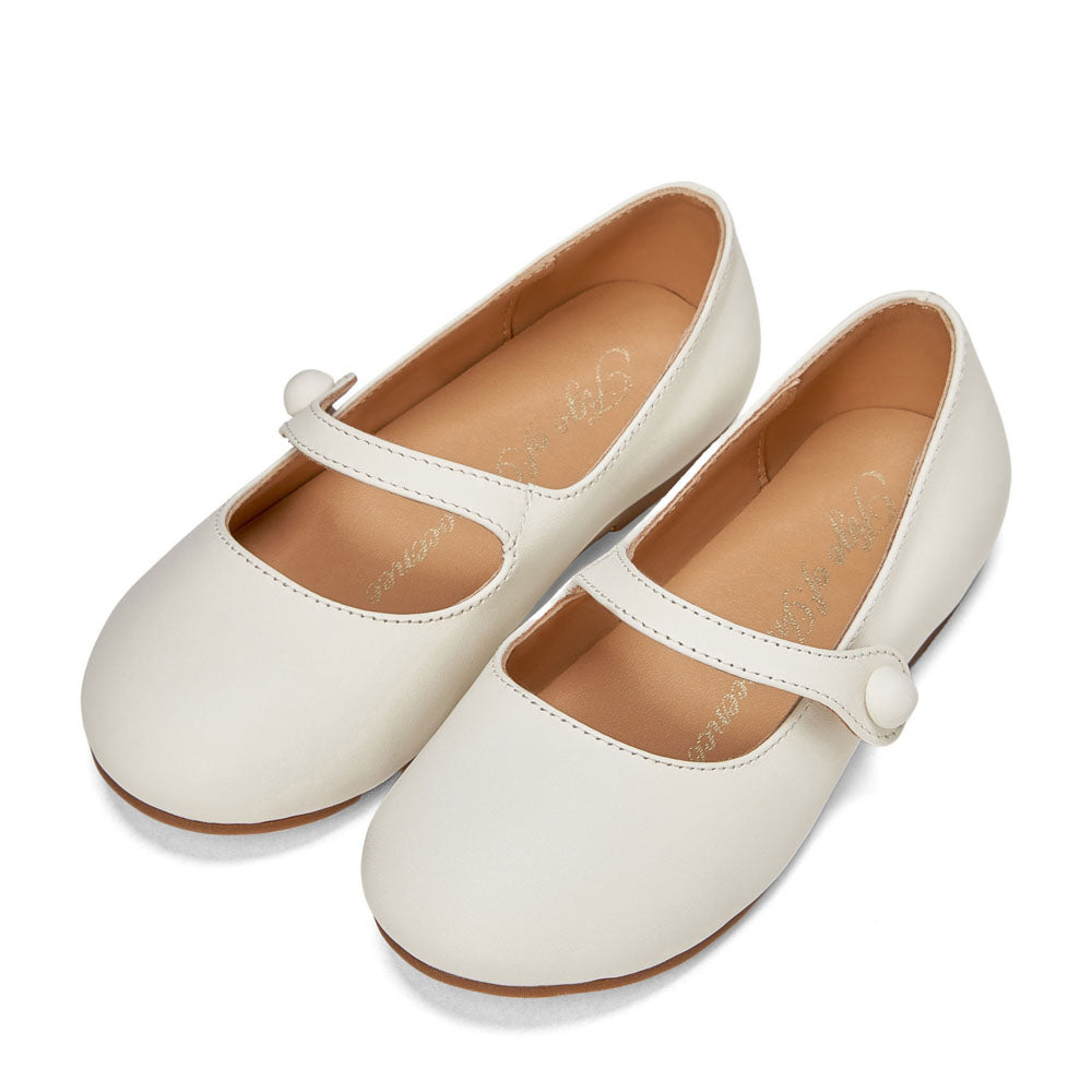 Elin Leather White Shoes