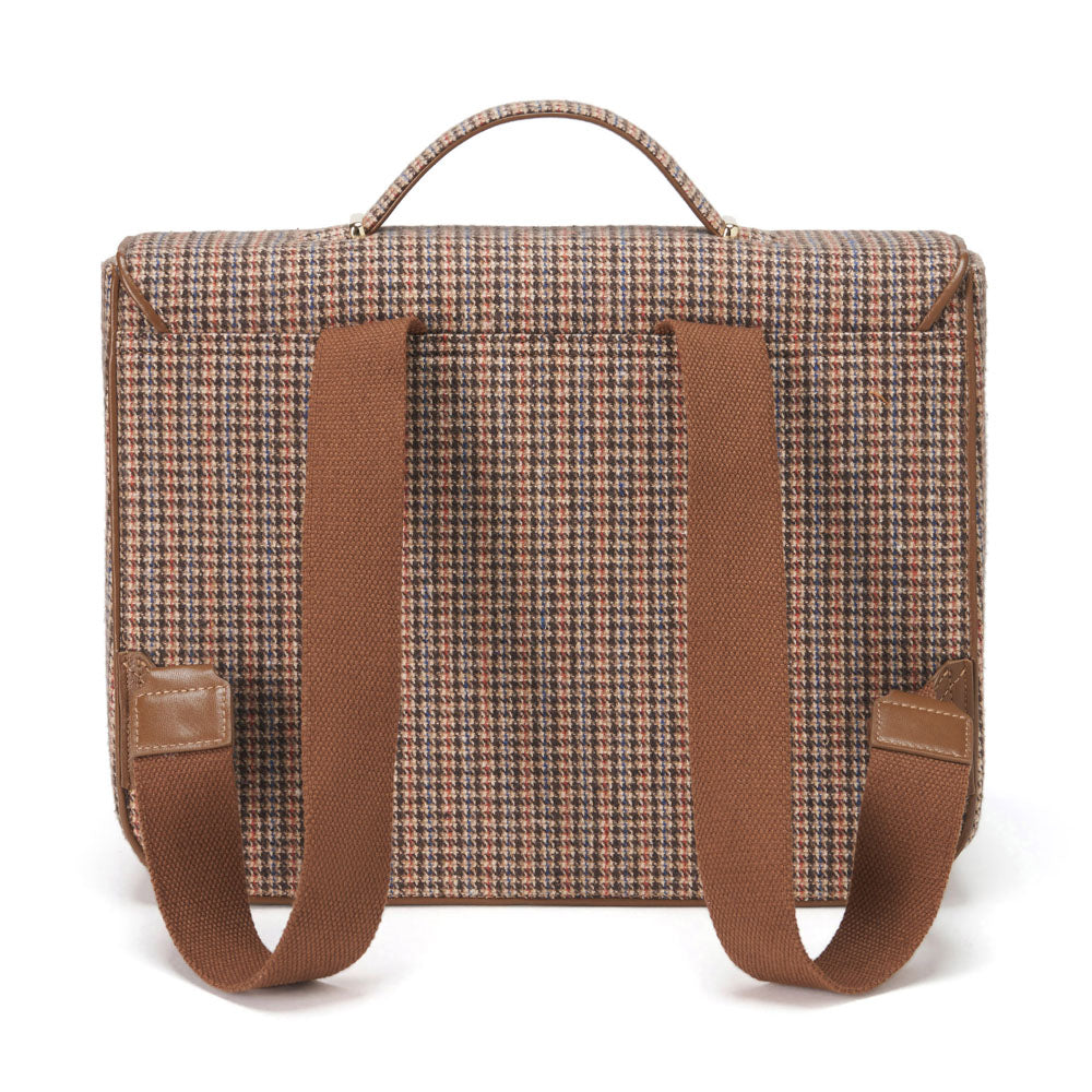Boston Plaid Brown Schoolbag