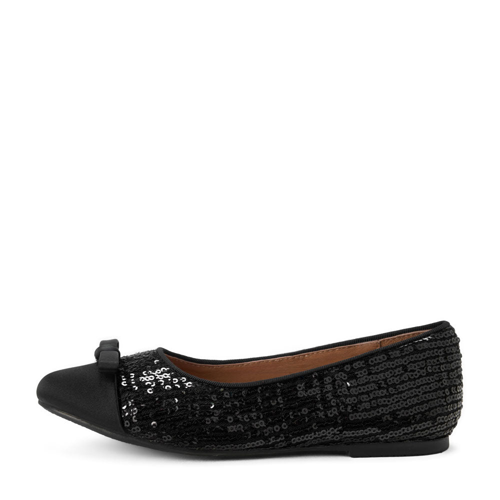 Angelina Black/Black Flats