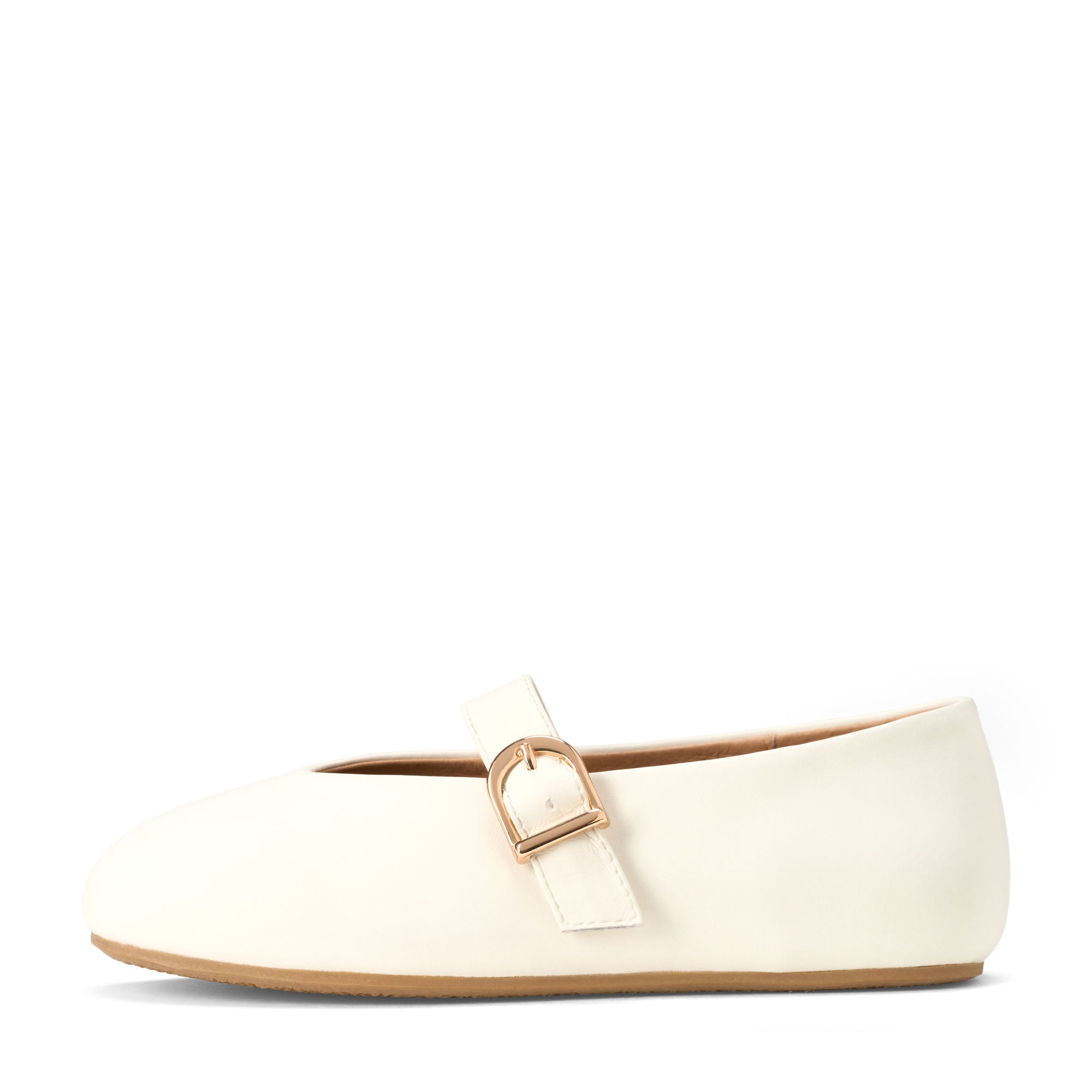 Sydney Leather White Flats
