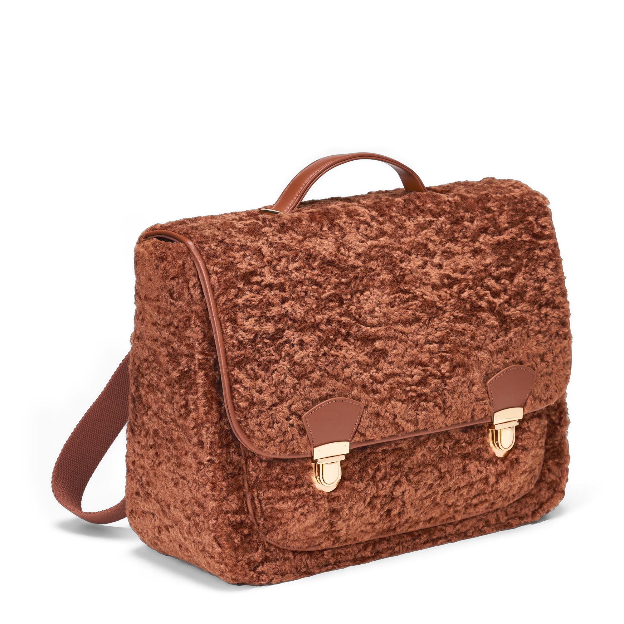 Boston Shearling Camel/Camel Schoolbag