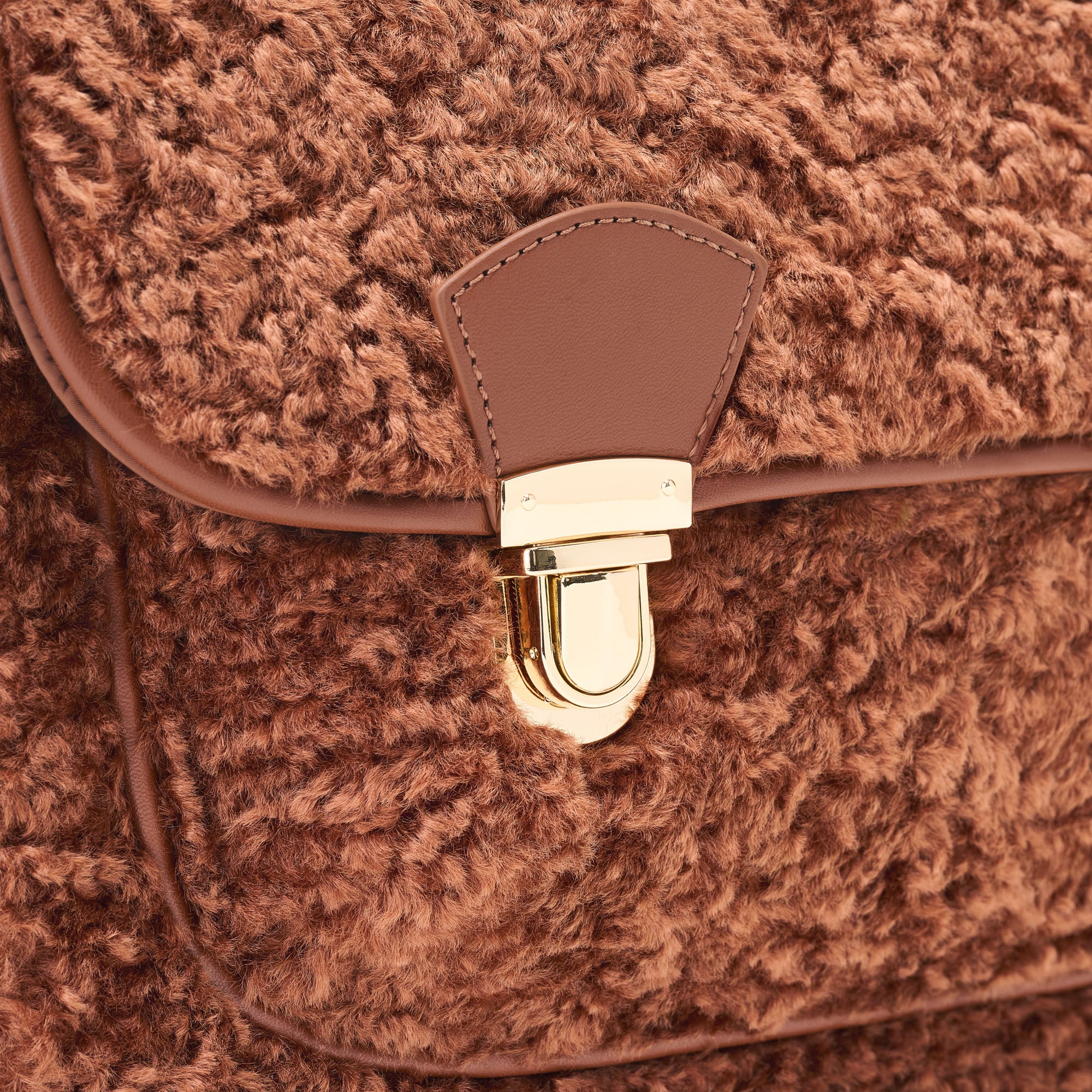 Boston Shearling Camel/Camel Schoolbag