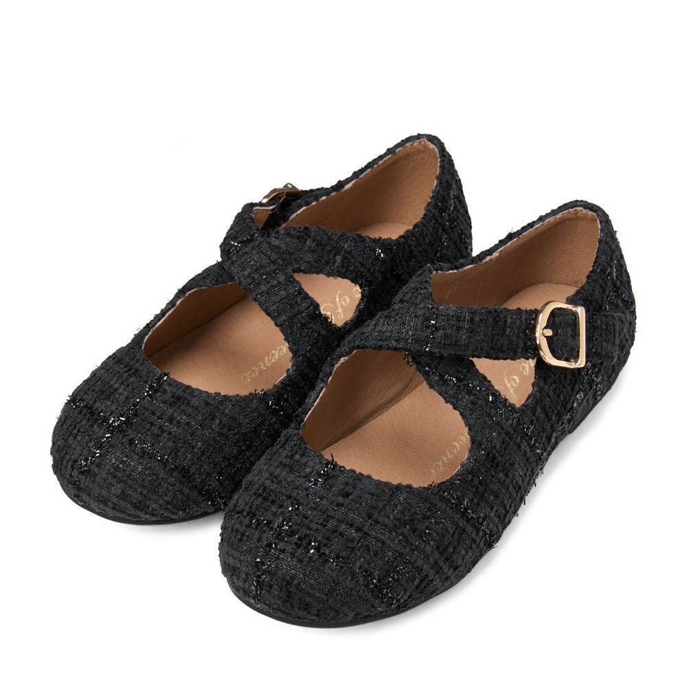 Demi Tweed Black Shoes