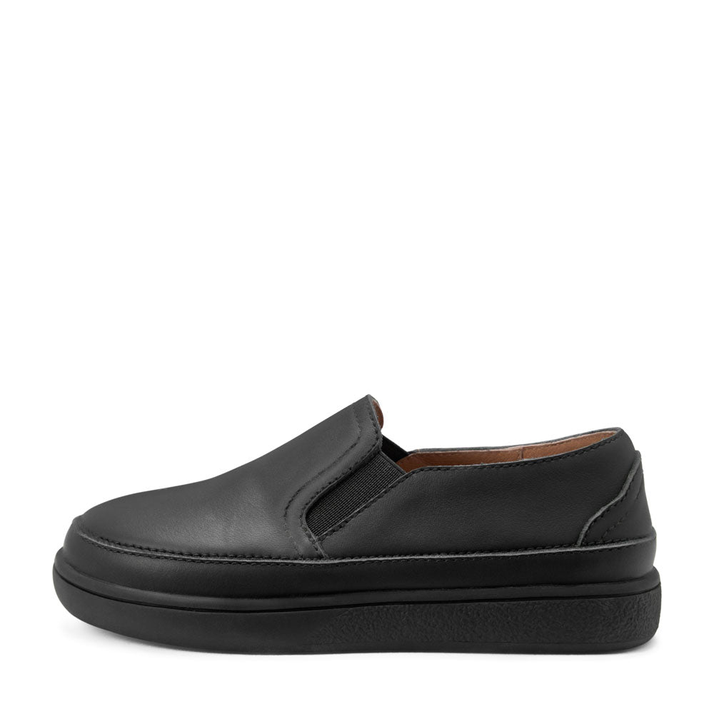 Terry Leather Black Shoes