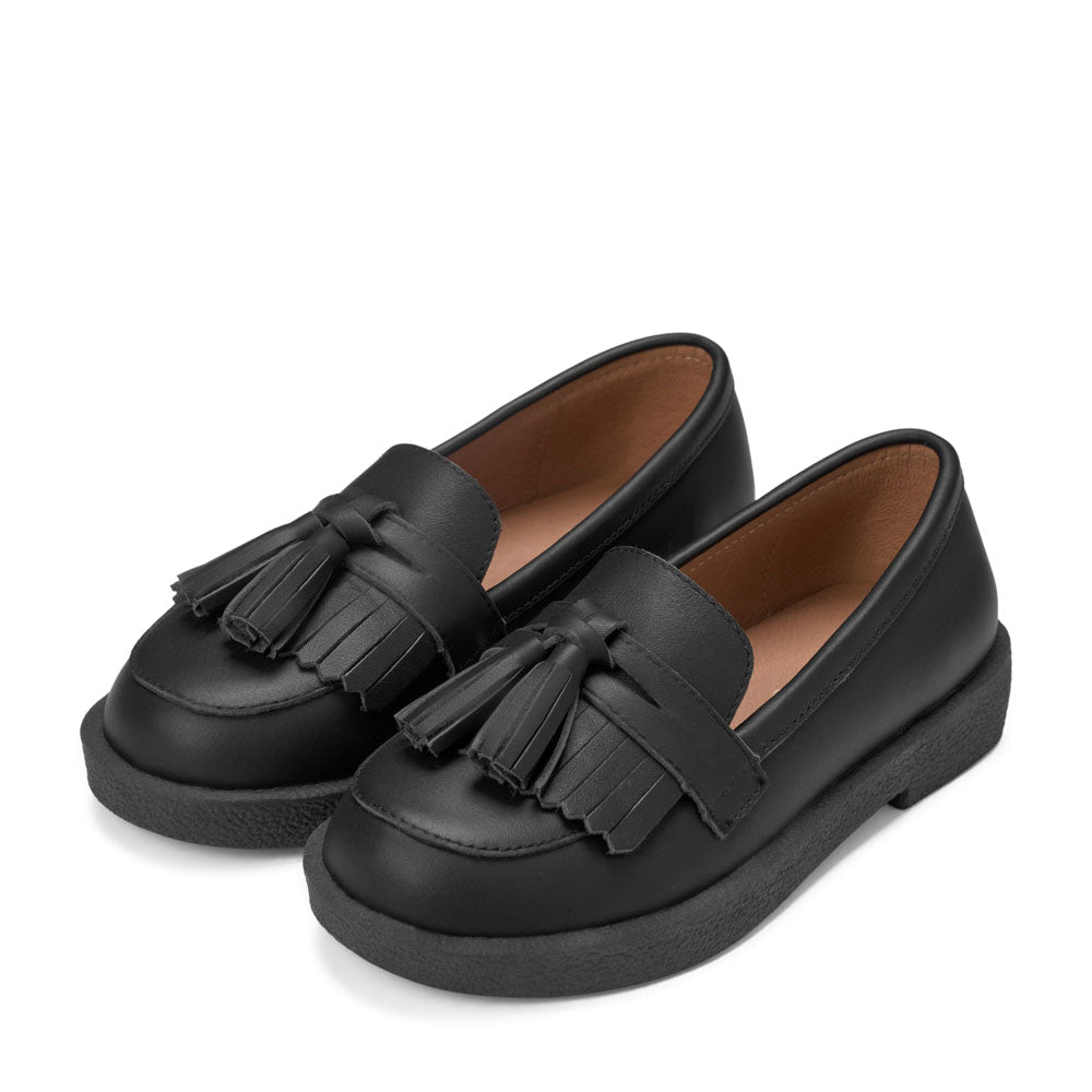 Vita Leather Black Loafers