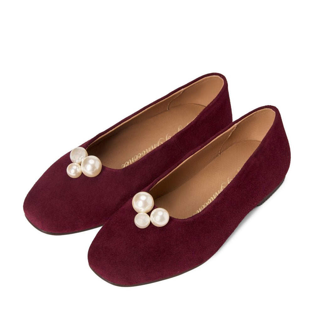 Tessa Burgundy Flats
