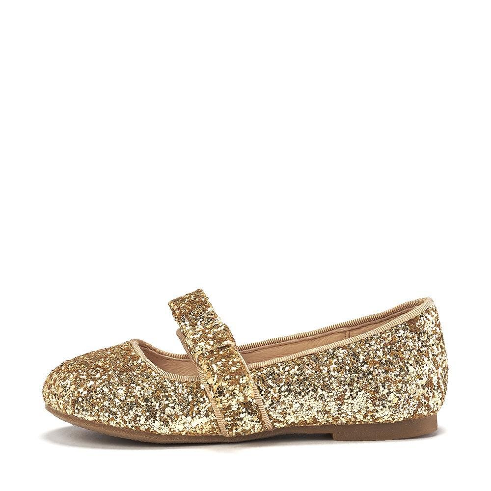Mia Glitter Gold Shoes by Age of Innocence