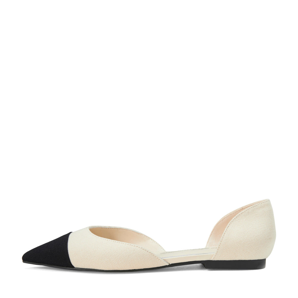 Sandra Canvas White/Black Shoes by Age of Innocence