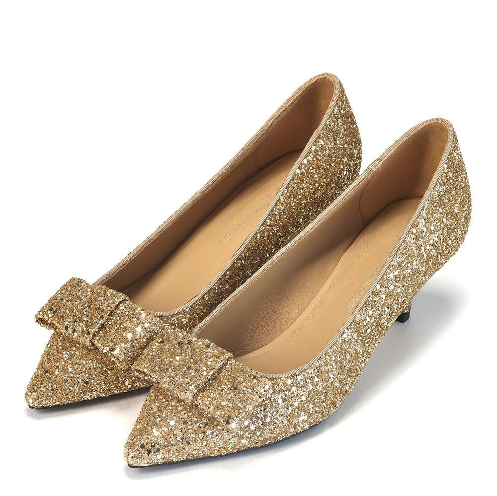 Jacqueline Glitter Gold Shoes by Age of Innocence