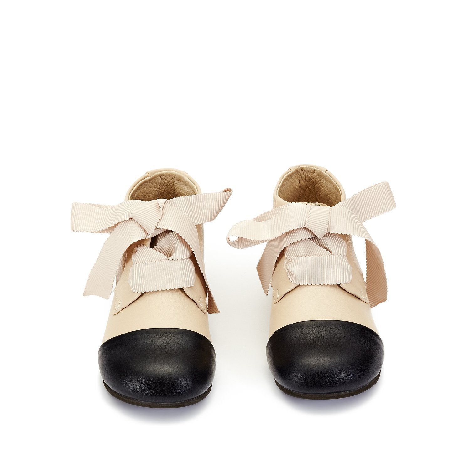 Jane Beige-Black Boots by Age of Innocence