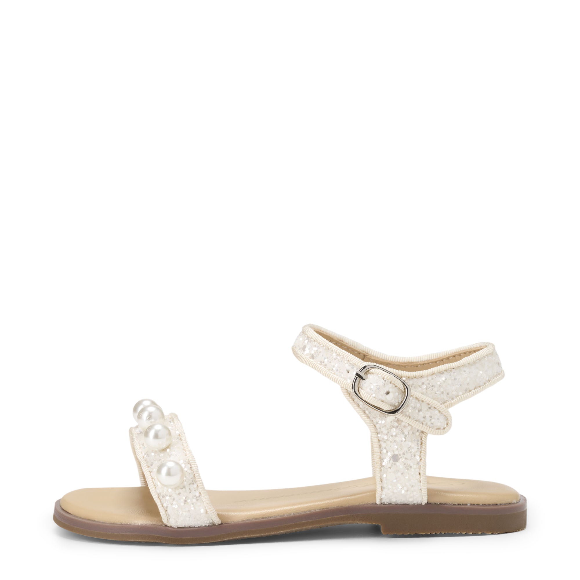 Fleur Glitter White Sandals