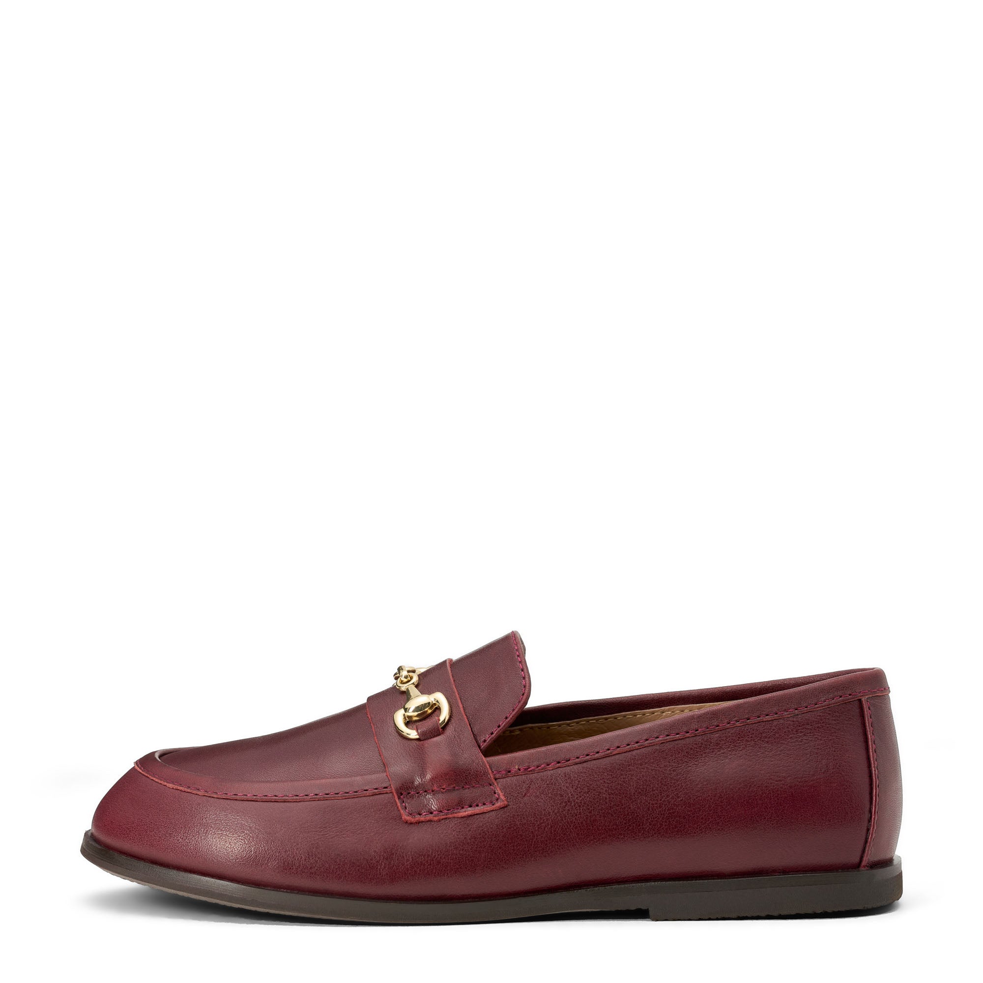 Priscilla Leather Burgundy Shoes