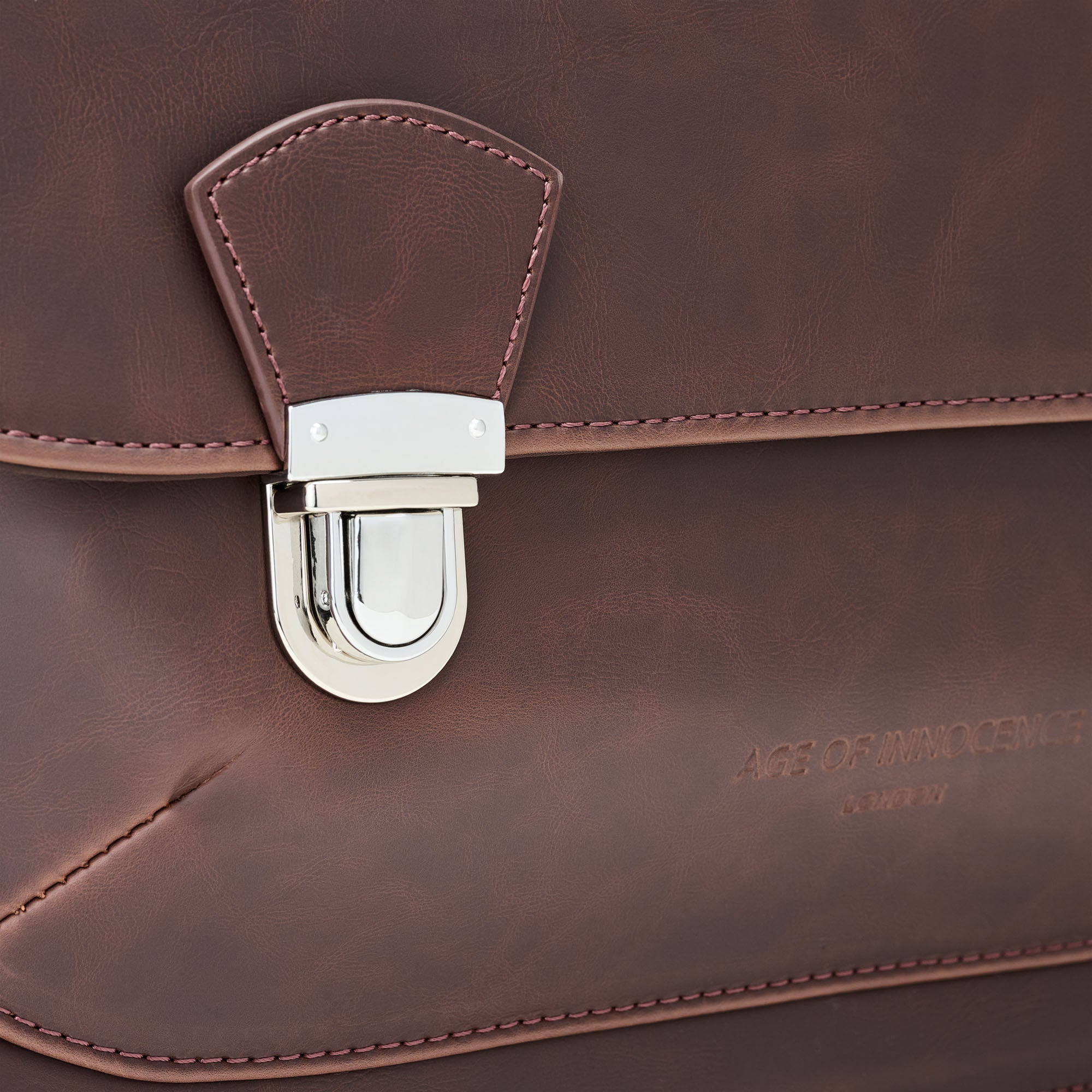 Boston PU Brown Schoolbag