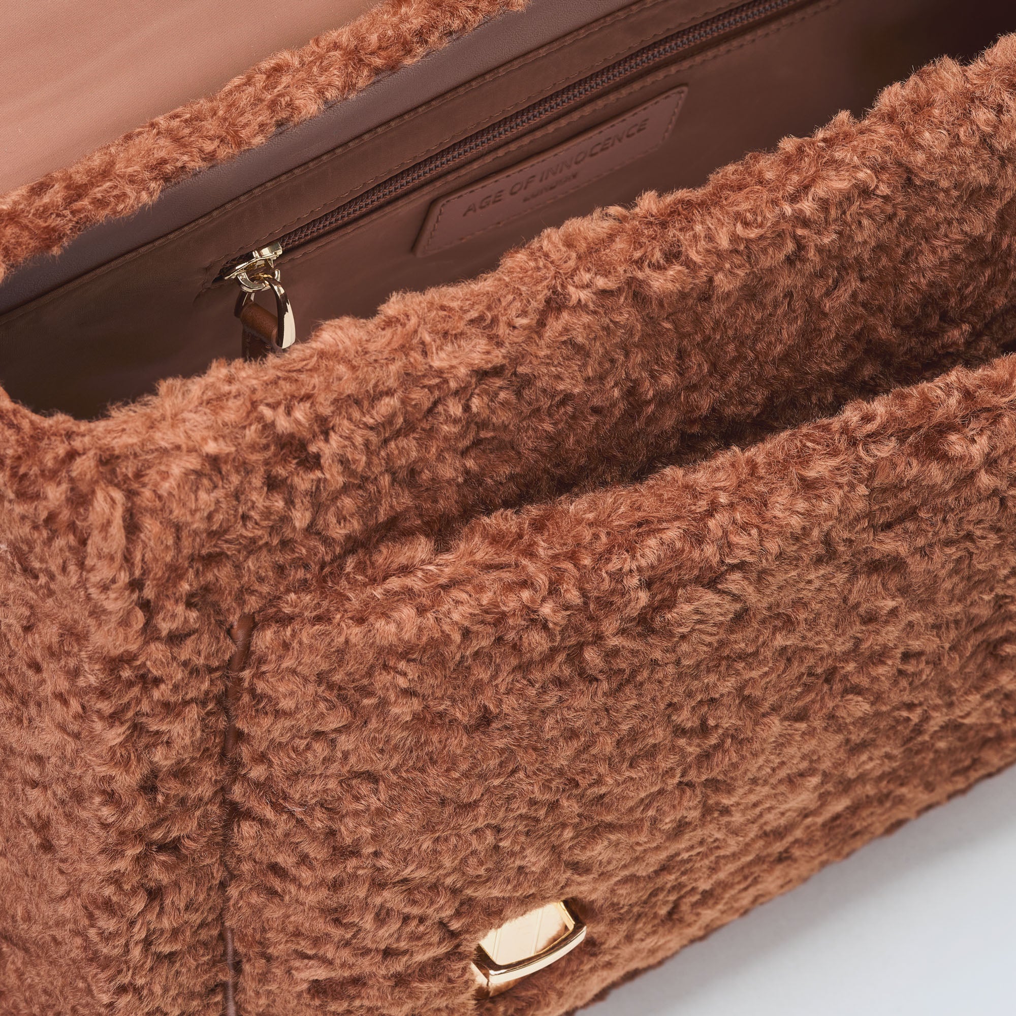 Boston Shearling Camel/Camel Schoolbag