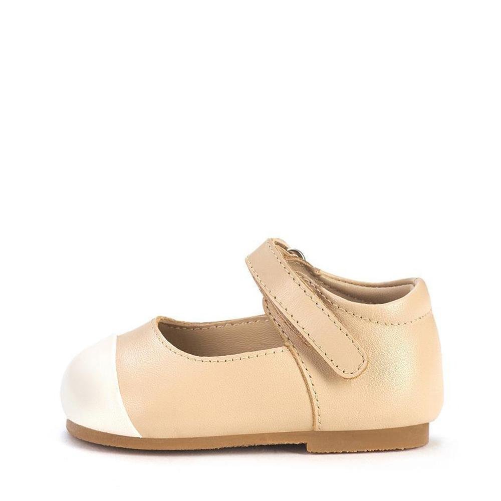 Jenny Beige/White Pre Walkers by Age of Innocence