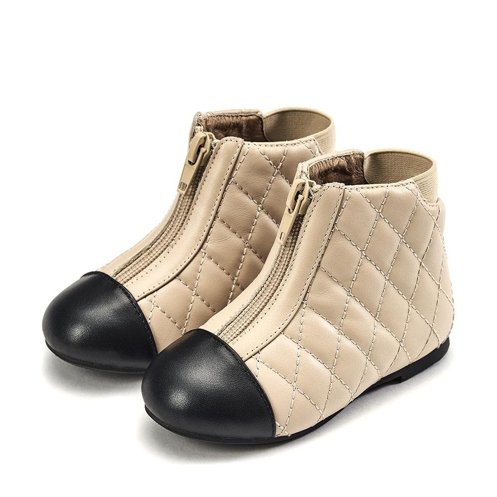 Nicole Beige/Black Boots by Age of Innocence