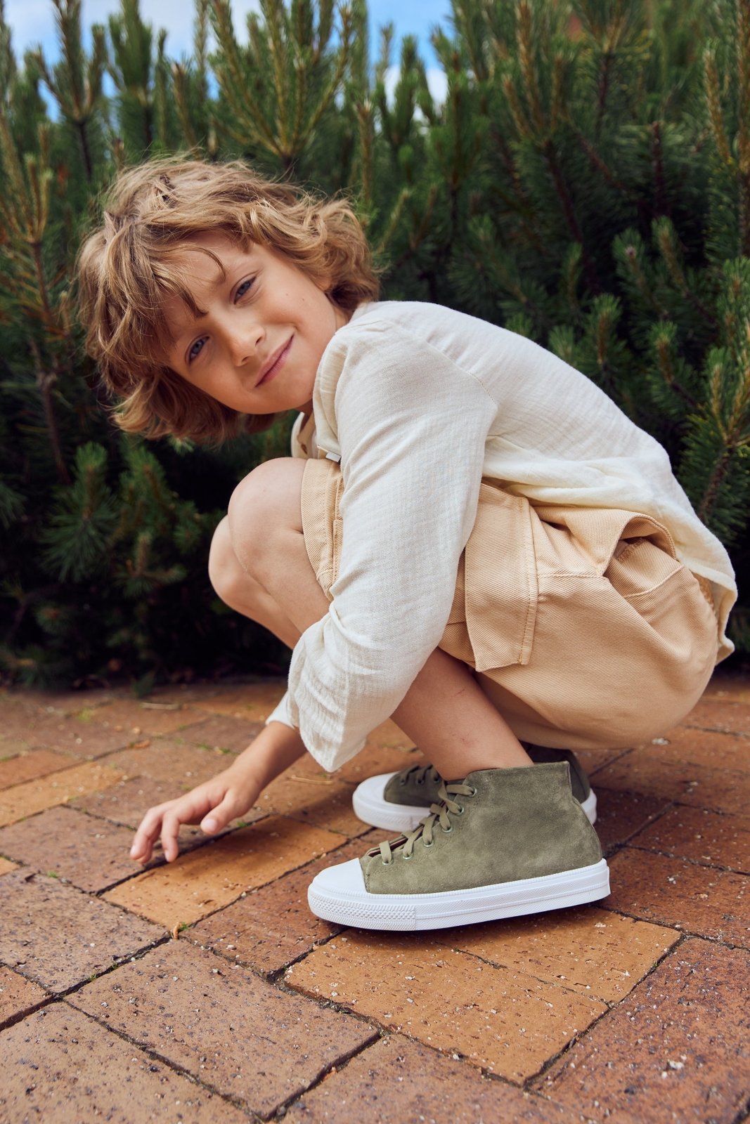 Johny High Khaki Sneakers by Age of Innocence