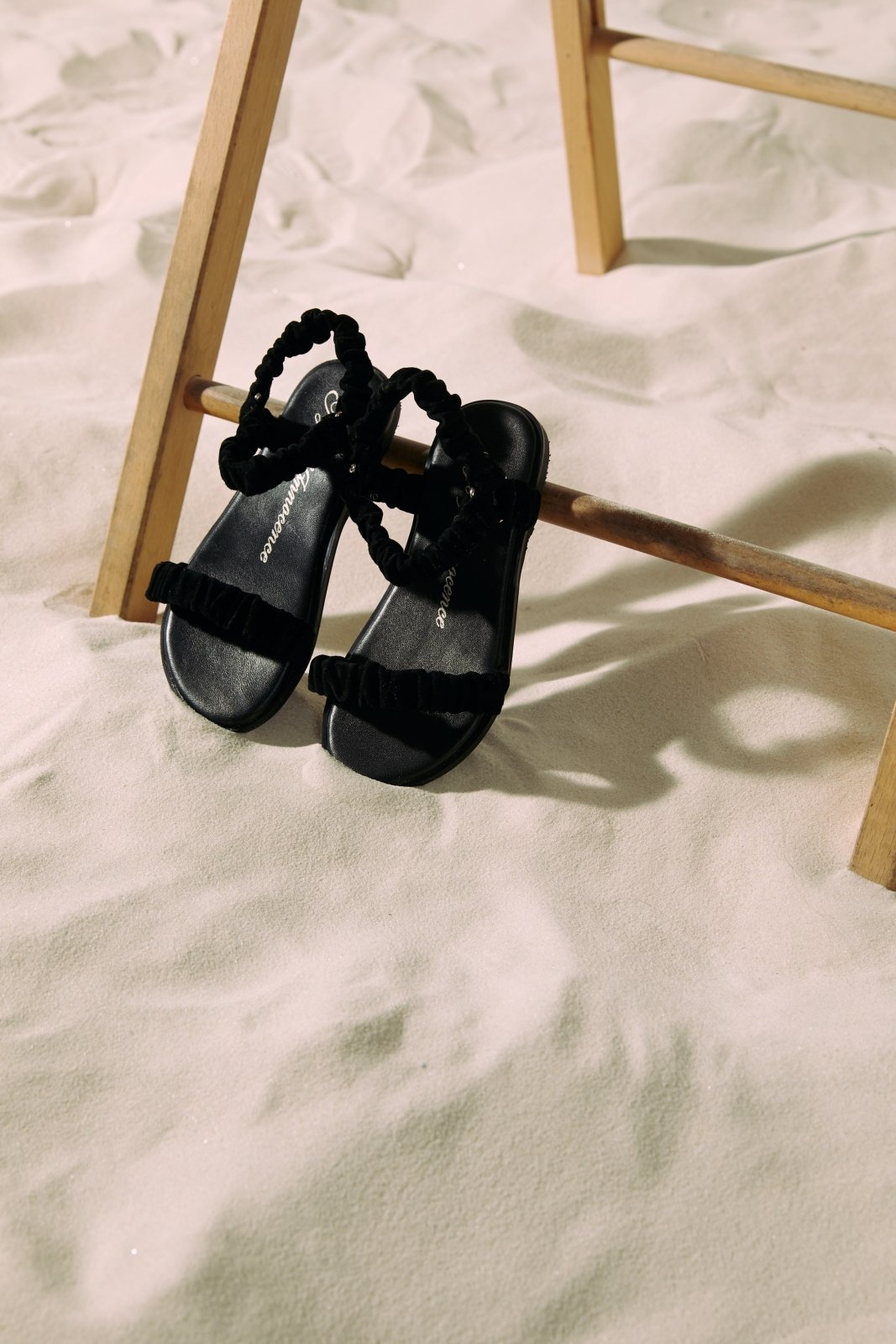 Kyle Suede Black Sandals by Age of Innocence