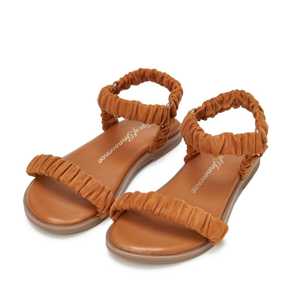 Kyle Suede Camel Sandals by Age of Innocence