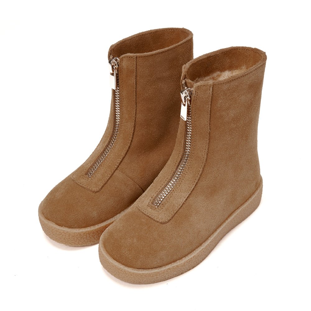 Leah Suede High Camel Boots by Age of Innocence
