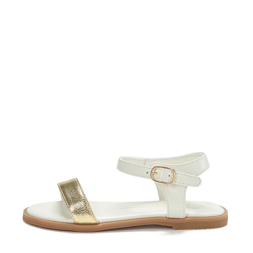 Lina White/Gold Sandals by Age of Innocence