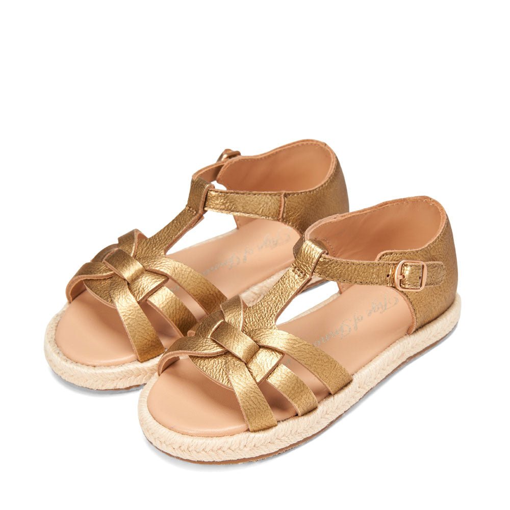 Patricia 2.0 Gold Sandals by Age of Innocence