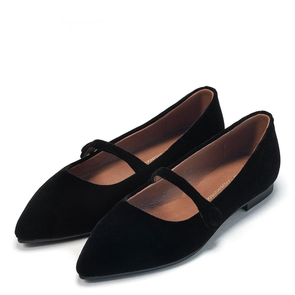 Thea Velvet Black Shoes by Age of Innocence
