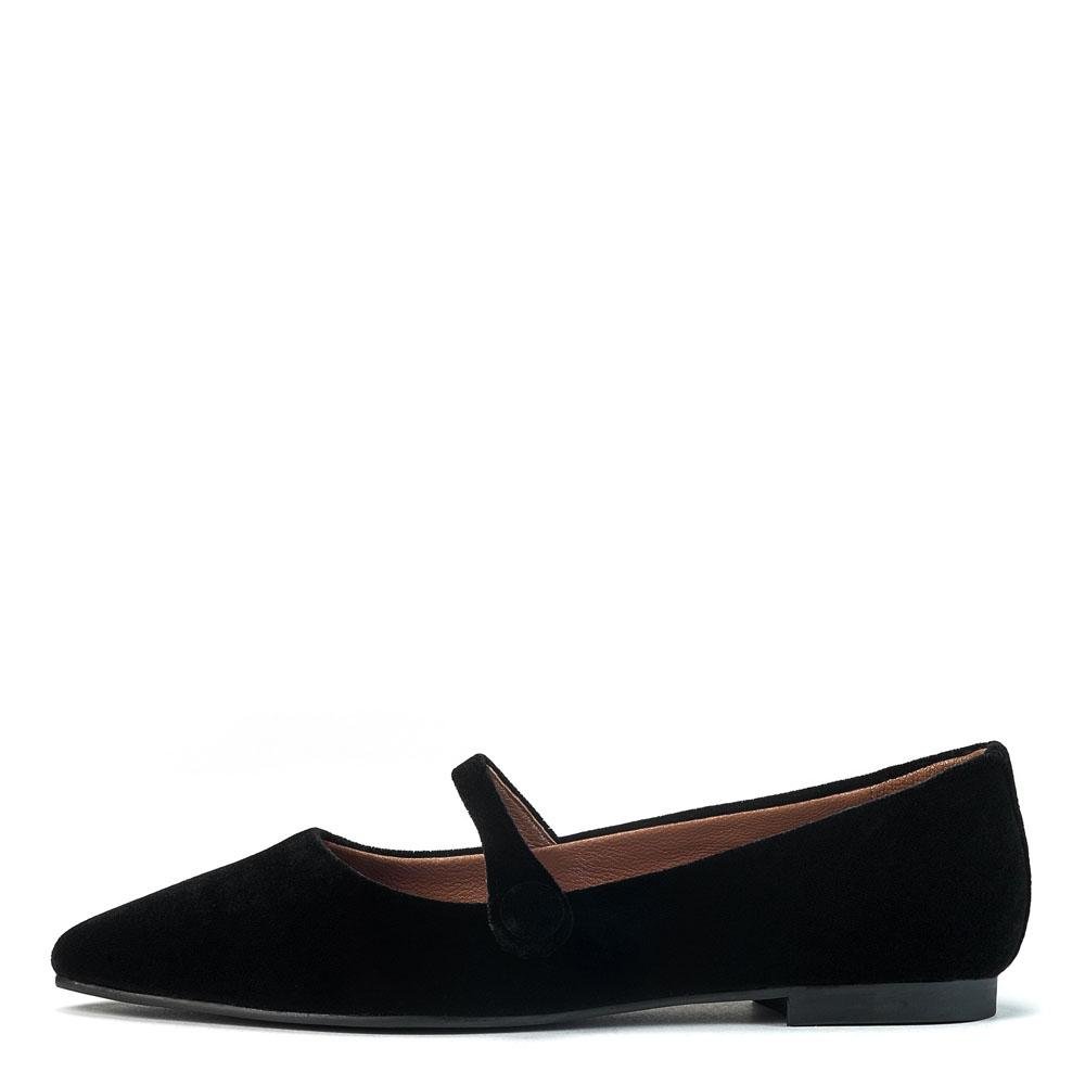 Thea Velvet Black Shoes by Age of Innocence