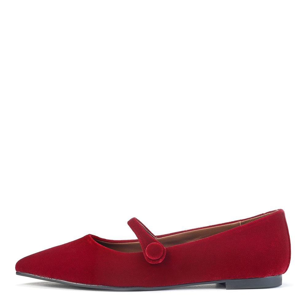 Thea Velvet Red Shoes by Age of Innocence